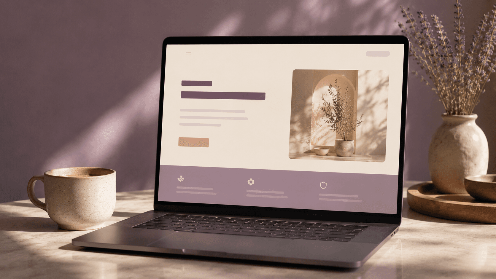 Authority website on laptop